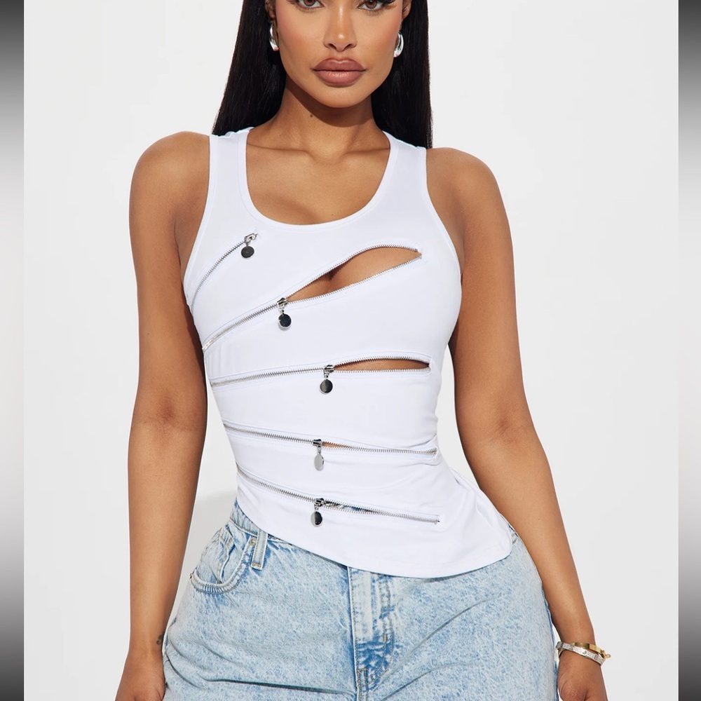 Zipper tank top